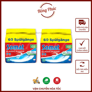 Combo 2 bịch bột rửa chén Somat Classic Pulver 960g mẫu mới của Đức