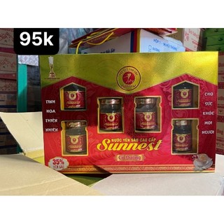 Thùng 6 hộp quà yến sào cao cấp  Sunnest 35% yến tươi.