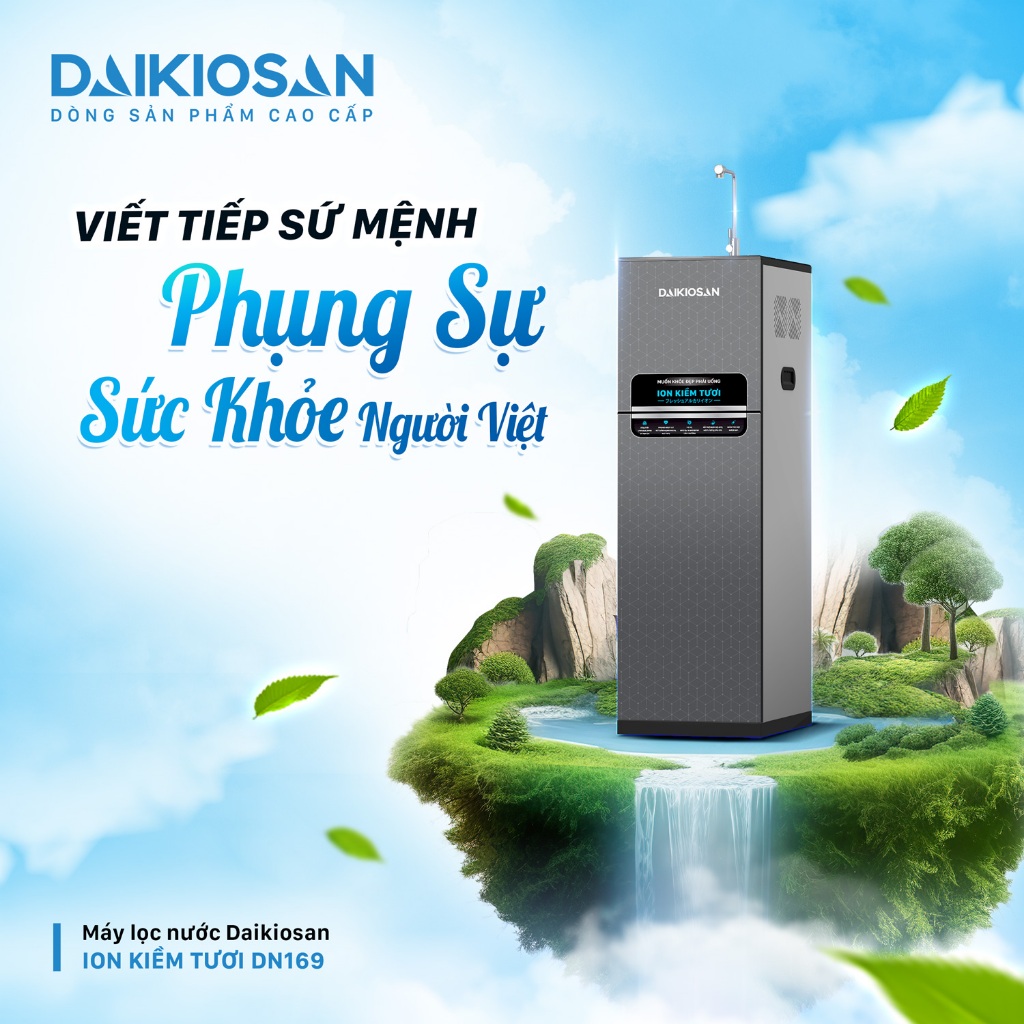 Máy Lọc Nước Ion Kiềm Tươi Daikiosan DN169 Sự Kết Hợp Của Công Nghệ Bậc Nhất Đảm Bảo Nước Vừa Sạch V