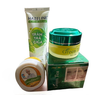 Combo Kem Tẩy Nám Trà Xanh Của Thái và kem dưỡng trắng da chống nắng Derma doctor