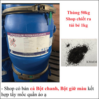 [1000 gam] Thuốc Tím - KMnO4, bột Tím Tẩy Rửa, Khử Khuẩn Ao Hồ, Tẩy Trắng Quần Áo