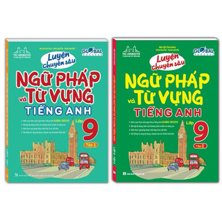 Sách - Combo 2c luyện chuyên sâu ngữ pháp và từ vựng tiếng anh lớp 9 tái bản 2024