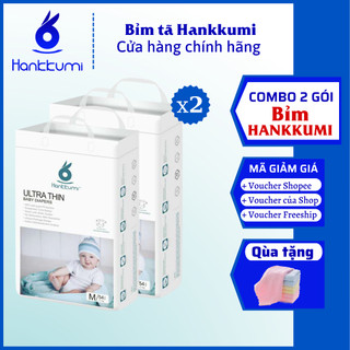 Bộ 2 Bỉm/Tã Dán/Quần HANKKUMI  Size S/M/L/XL/XXL/XXXL Tã Trẻ Em Bé Sơ Sinh
