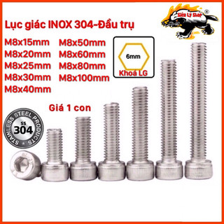 Bulong ốc lục giác inox 304 - m8 đầu trụ
