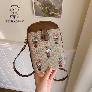 Túi điện thoại gấu, Túi đeo chéo gấu thời trang mới(size 18)