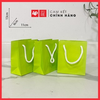 10 TÚI 11X13X6CM KRAFT 120GSM XANH CHUỐI  [ NGANGxCAOxHÔNG ] - HỎA TỐC