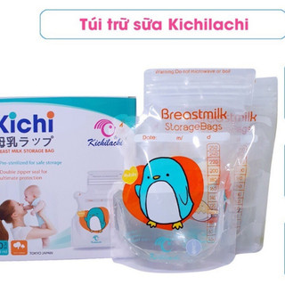 Hộp 50 túi trữ sữa Kichi 250ml tặng kèm bút ghi thông tin