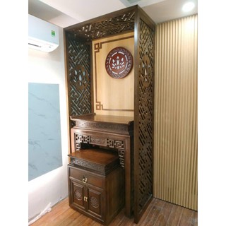 vách bàn thờ gỗ công nghiệp