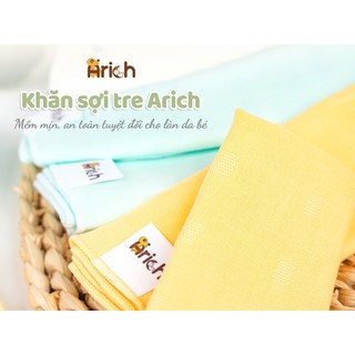 Set 6 Khăn Sữa Sợi Tre Arich Cho Bé 30x30cm