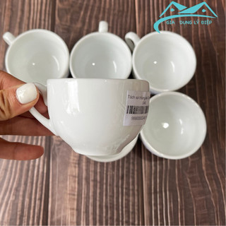 Tách sứ uống trà, cà phê sứ sạch cao cấp đường kính 7cm