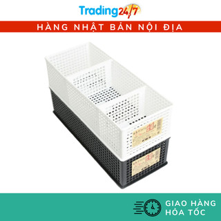 [Hỏa tốc HCM] Khay Đựng Đồ Đa Năng Chia 3 Ngăn Dạng Lưới Nội Địa Nhật Bản