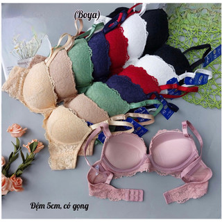 Áo ngực nữ , Áo lót ren boya đệm dày 5cm Siêu Nâng Ngực , tạo khe xuất nhật 029