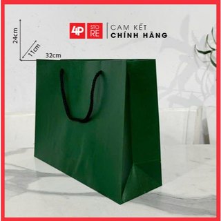 10 túi kraft xanh lá đậm 32x24x11cm - hỏa tốc
