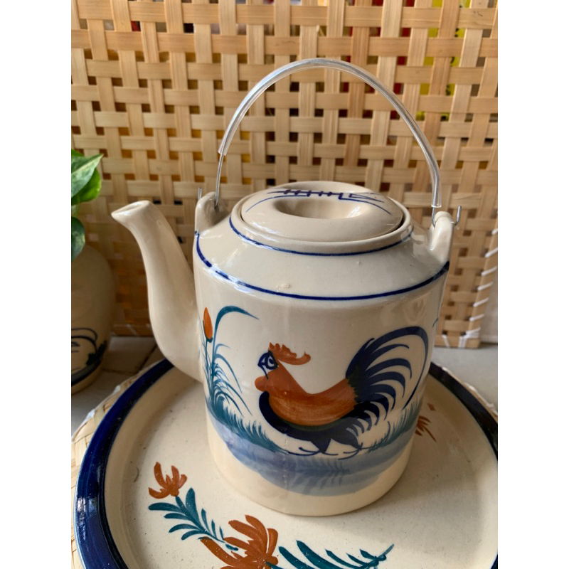 bình trà gốm cao lanh 2 size