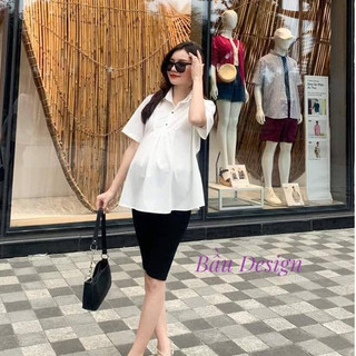 Bầu Design - Áo sơ mi bầu ly bụng