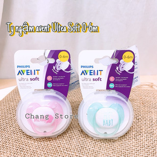 Núm ti giả Philips Avent Núm ty ngậm Avent Ultra Air Soft Thông Khí Siêu Mềm Có Chỉnh Nha ,Chống Vẩu