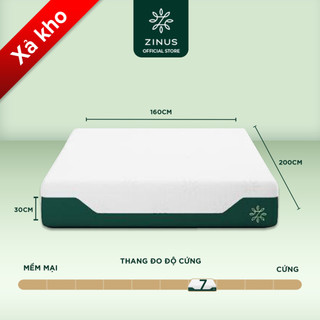 Nệm Lò Xo Độc Lập Tinh Chất Trà Xanh Thế Hệ Mới Dày 30cm Zinus - 12in Cooling Hybrid Spring Mattress