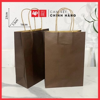 01 TÚI KRAFT NÂU ĐẬM 16x23x7.5CM [ NGANGxCAOxHÔNG ] - HỎA TỐC