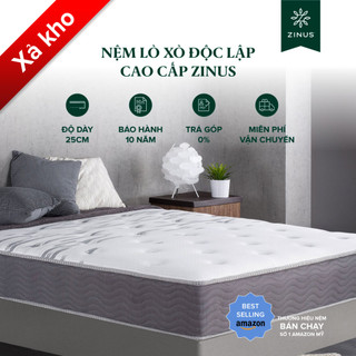 Nệm Lò Xo Độc Lập Cao Cấp Dày 25cm Zinus - 10in Extra Firm Spring Mattress