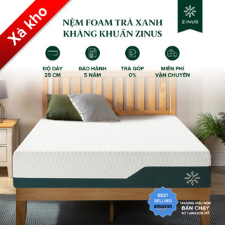 Nệm Foam Tinh Chất Trà Xanh Cao Cấp Dày 25cm Zinus - 10in Cooling Gel Memory Foam Mattress