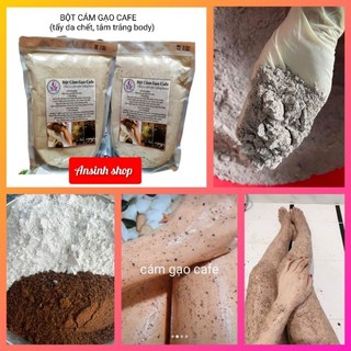 1kg cám gạo cafe tẩy da chết &tắm dưỡng body hadmade