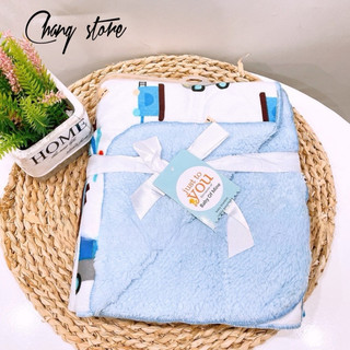 Mền lông cừu siêu mềm in hình họa tiết dễ thương cho bé 75*100 cm