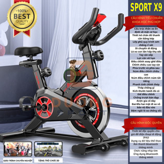  Xe đạp tập thể dục Queen Sport + má phanh dự phòng + giá đỡ điện thoại + đo nhịp tim + đồng hồ 