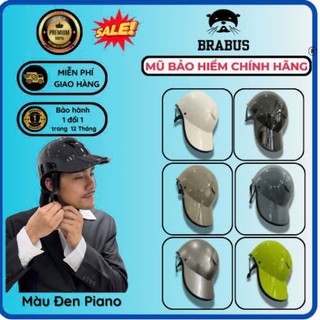 Mũ bảo hiểm lưỡi trai Brabus chính hãng màu đen piano