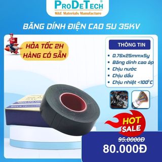 Băng dính cách điện cao áp cao su non tự dính trung thế 35kV