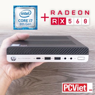 [Đúng hình] HP EliteDesk 800 G4 mini pc i7 8700T kèm card màn hình rời AMD RX560 4G