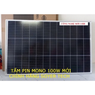 Tấm pin năng lượng mặt trời Mono 100w SOYER TECH  Tặng Jack MC4 - 760*670*30mm Hiệu Suất Cao