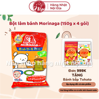 Bột làm bánh hotcake Morinaga (150g x 4 gói) dành cho bé từ 1 tuổi - Nếp Shop - Hàng Nhật nội địa