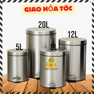 Thùng đựng rác inox đạp chân, thùng rác đạp chân inox đủ cỡ