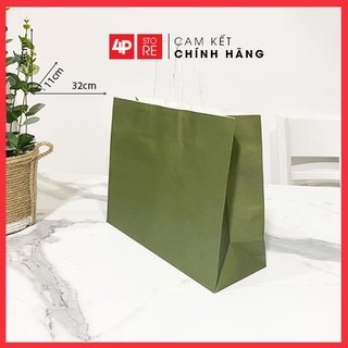 01 TÚI KRAFT XANH BƠ 32X24X11CM - HỎA TỐC