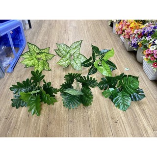 Cây Giả - Trang trí nhà cửa - Cụm lá 9 lá decor trang trí tường cỏ nhân tạo, tạo không gian sống thêm xanh mát.