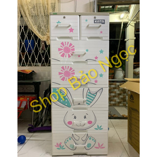 Tủ nhựa kata thỏ con 5 tầng 6 ngăn duy tân