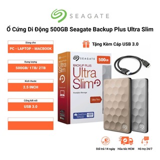 Ổ Cứng SEAGATE Backup Plus Ultra Slim 500GB  2.5'' USB 3.0