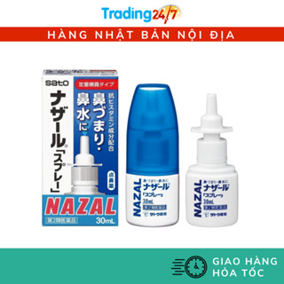 Xịt xoang mũi , ngạt mũi Nazal Sato 30ml Nội địa Nhật Bản