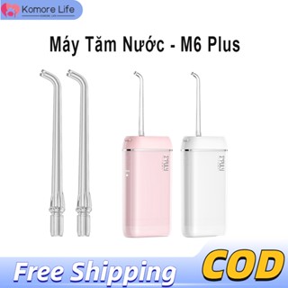 Máy tăm nước Mini M6 Plus - chống nước IPX8 với 3 chế độ làm sạch - thiết kế nhỏ gọn kèm 2 đầu phun