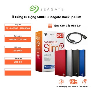 HDD Di Động SEAGATE Backup Plus Slim 500GB 2.5" USB 3.0