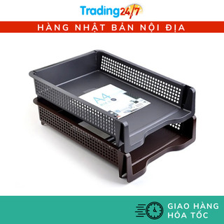 [Hỏa tốc HCM] Khay đựng giấy, tài liệu khổ a4 có thể xếp chồng Inomata nội địa Nhật Bản