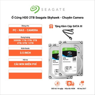 Ổ Cứng HDD SEAGATE Skyhawk 2TB - Chuyên Camera 3.5" Sata III