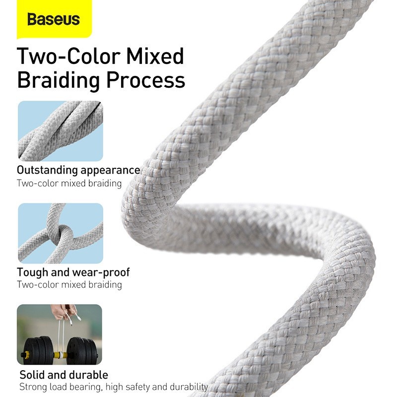 Dây Cáp Baseus PD 20W Nối Đầu USB-C Sang Đầu Sạc Nhanh Hỗ Trợ Truyền Dữ Liệu 480Mbps | BigBuy360 - bigbuy360.vn