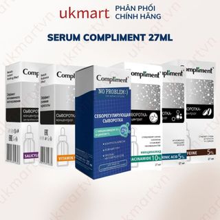 Serum Compliment 2% BHA  Hyaluronic Acid B5 5% Vitamin C 20% Làm Sạch Da, Giảm Mụn Trắng Da 27ml