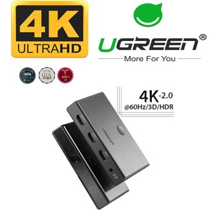 Bộ chia hdmi 2.0 ra 2 cổng hỗ trợ 4kx2k/60hz chính hãng ugreen 50707
