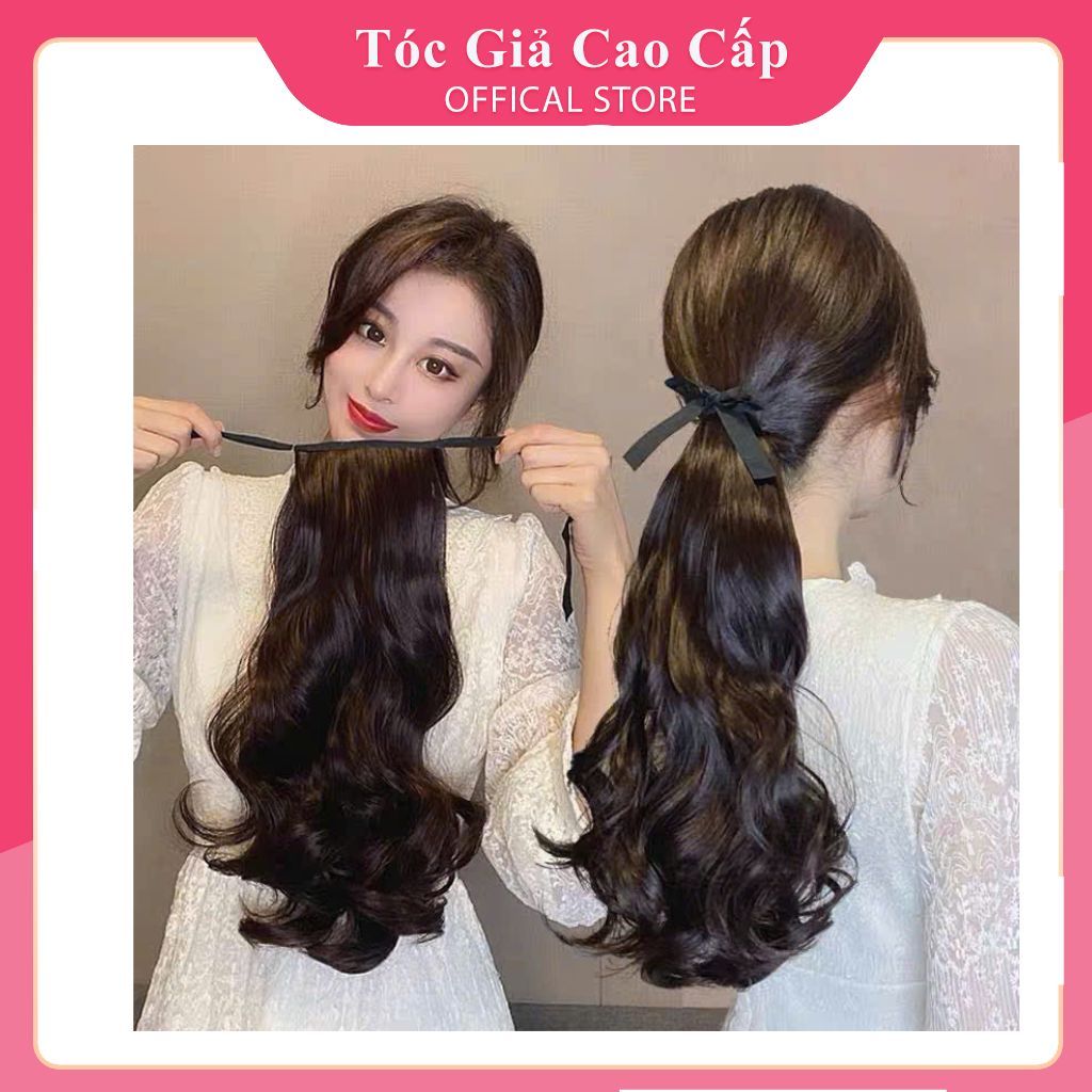 Tóc giả cột❤️FREESHIP❤️ tóc cột xoăn mã 128