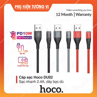 Cáp sạc nhanh Hoco DU02 siêu bền chống đứt cho IP
