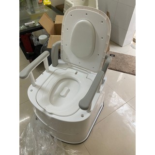 Bồn cầu di động chống mùi cho người già có tay vịn và tựa lưng chắc chắn toilet khử mùi bô vệ sinh WinwinX Kore Sport