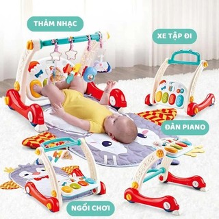 Thảm nhạc cho bé Penguin 3in1 No.245 kiêm đàn piano, xe tập đi