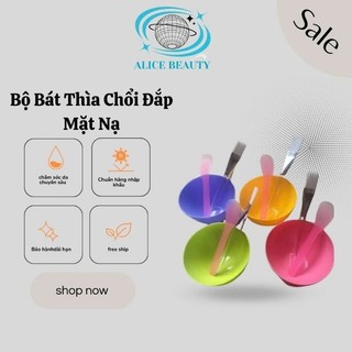 Bát Trộn Mặt Nạ Thìa Chổi Đắp Mặt Cho Spa